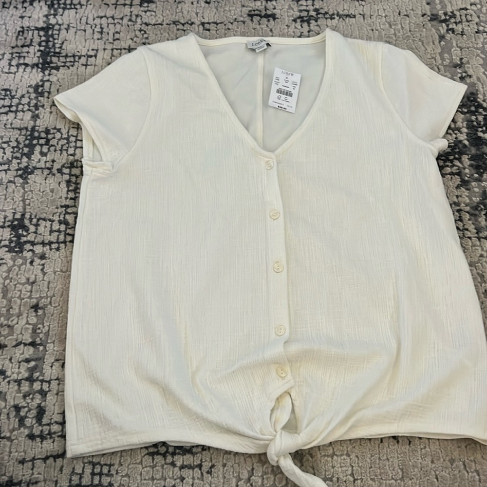 J crew top67% cotton 39% polyester 4% elastane